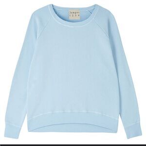 JUMPER1234 Terry Cotton‎ Sweatshirt Sz 2 Small Oversized in Baby Blue